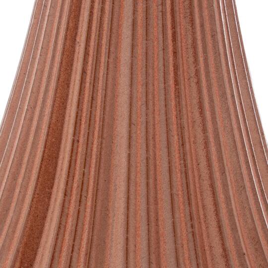 Rust Ceramic Modern Vase, 20" x 8" x 8"